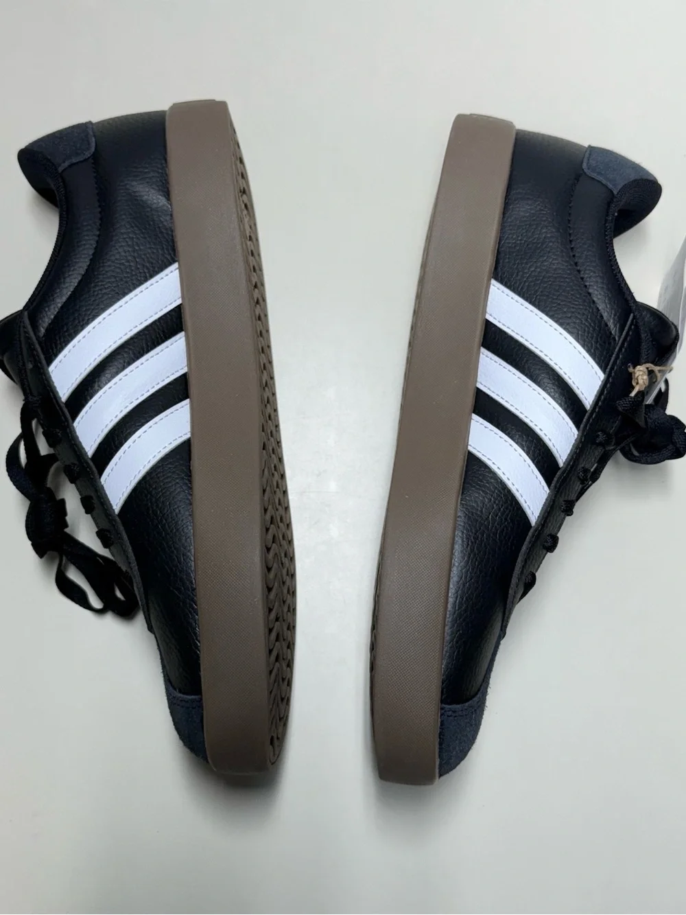 adidas VL Court 3.0 Men’s Low Top Lace-Up Leather Sneaker Black/White ID6286